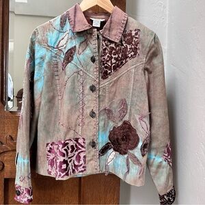 Floral Patchwork Jean Jacket